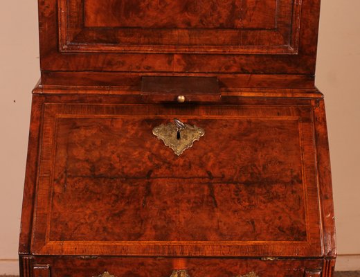 Small Secretaire in Burl Walnut with Dome, 18th Century-HPU-1060972