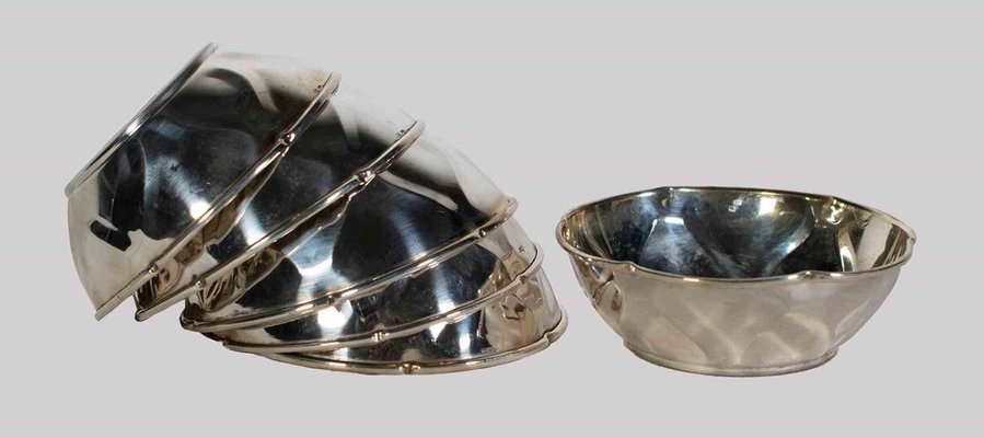 Small Silver Bowls, Mid-20th Century, Set of 6-ZCI-1788528