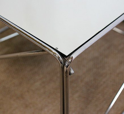 Small Sofa End Table in Chromed Metal by Max Sauze, 1970s-RVK-985007