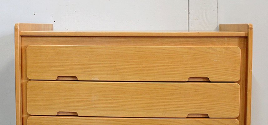 Small Solid Ash Chest of Drawers, 1970s-RVK-859146