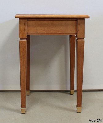 Small Solid Oak Blonde Side Table, 1950s-RVK-948655