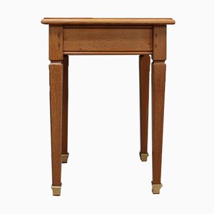 Small Solid Oak Blonde Side Table, 1950s-RVK-948655