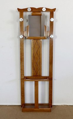 Small Solid Oak Coat Rack, 1940-RVK-1244958