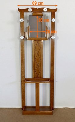 Small Solid Oak Coat Rack, 1940-RVK-1244958