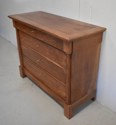 Small Solid Walnut Chest of Drawers, 1800s-RVK-904498