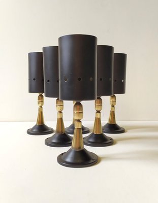 Small Spotlight Lamps in the style of Stilnovo, 1950s, Set of 6-EI-1048758