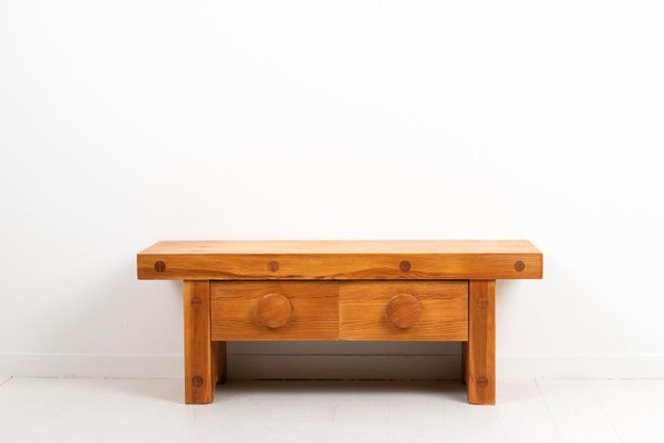 Small Swedish 20th Century Low Pine Bench from Karl Andersson & Söner-MJF-955843