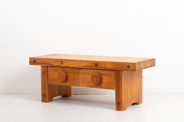 Small Swedish 20th Century Low Pine Bench from Karl Andersson & Söner-MJF-955843