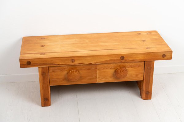 Small Swedish 20th Century Low Pine Bench from Karl Andersson & Söner-MJF-955843