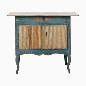 Small Swedish Rococo / Gustavian Blue Sideboard-MJF-1781058