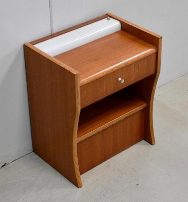 Small Teak Nightstand, 1970s-RVK-863097