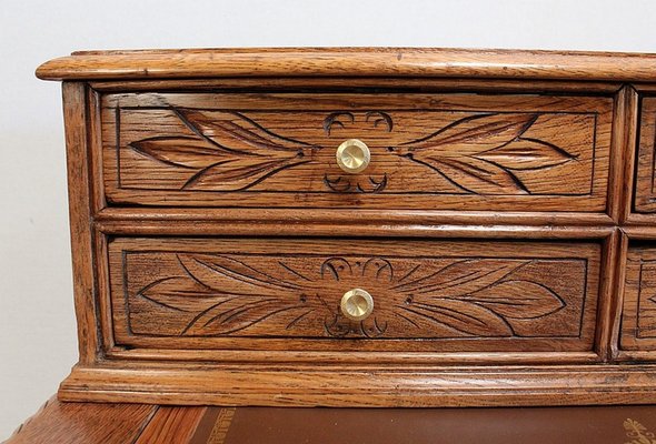 Small Tiered Child's Desk in Solid Oak, Late 19th Century-RVK-1009289