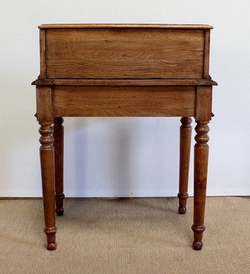 Small Tiered Child's Desk in Solid Oak, Late 19th Century-RVK-1009289