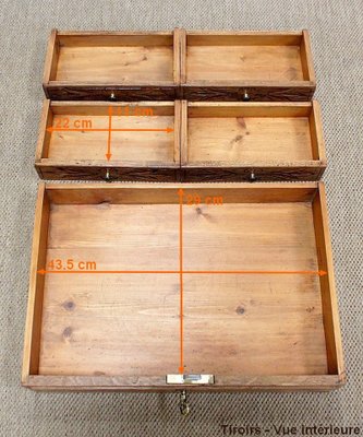 Small Tiered Child's Desk in Solid Oak, Late 19th Century-RVK-1009289