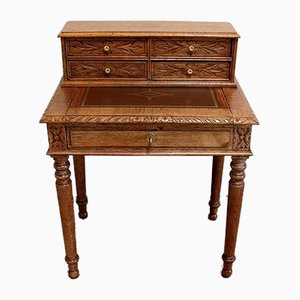 Small Tiered Child's Desk in Solid Oak, Late 19th Century-RVK-1009289