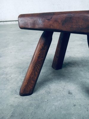 Small Tripod Oak Side Table / Stool, Belgium, 1950s-RQV-1761630