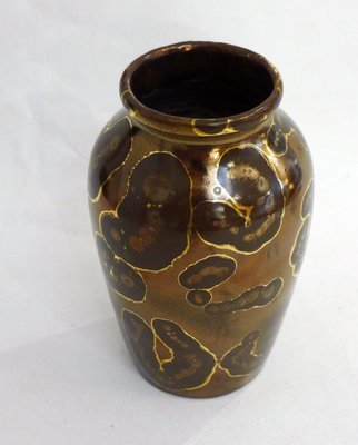 Small Vase with Metallic Glaze by Ceramist Lucien Brisdoux, 1930s-RNR-2021506