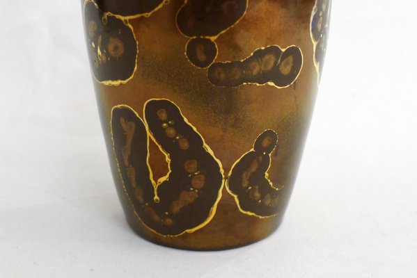 Small Vase with Metallic Glaze by Ceramist Lucien Brisdoux, 1930s-RNR-2021506