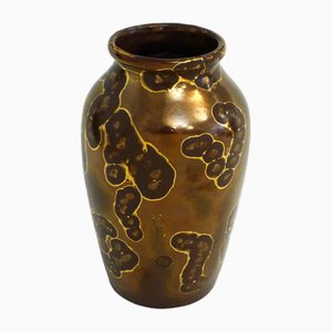 Small Vase with Metallic Glaze by Ceramist Lucien Brisdoux, 1930s-RNR-2021506