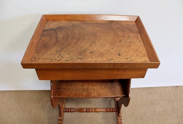 Small Vide-Poche Table in Solid Walnut, Mid-19th Century-RVK-1016309