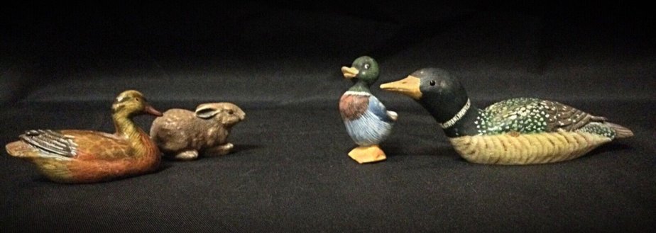 Small Vintage Animal Figurines, 1950s, Set of 4-JZV-2033689