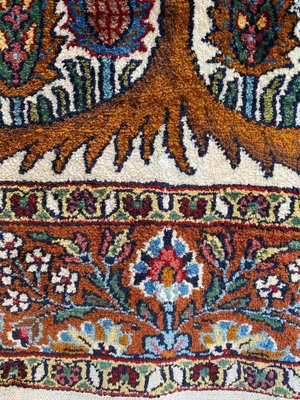 Small Vintage Indian Fine Silk Rug-YMM-1062117