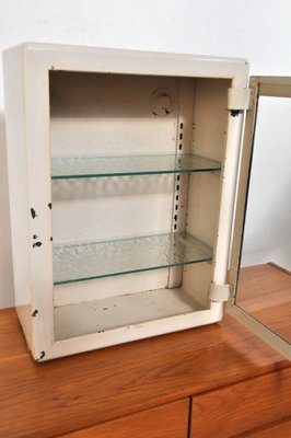 Small Vintage Medical Cabinet in Iron and Glass, 1950s-AOX-2014871