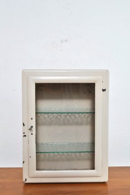 Small Vintage Medical Cabinet in Iron and Glass, 1950s-AOX-2014871