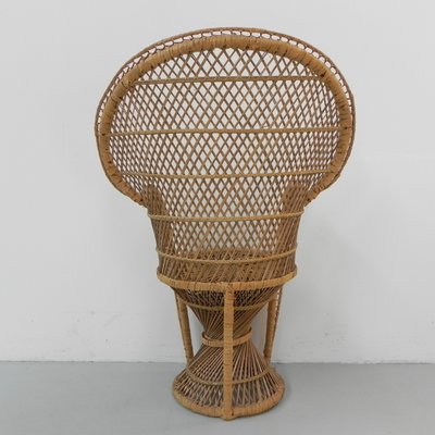 Small Vintage Rattan & Bamboo Emmanuelle Chair-TL-1210329