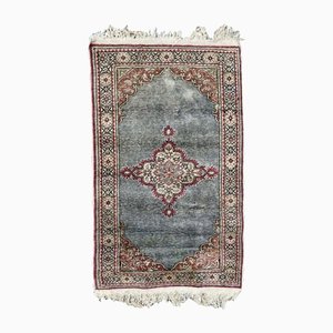 Small Vintage Turkish Kayseri Silk & Cotton Rug-YMM-1161713