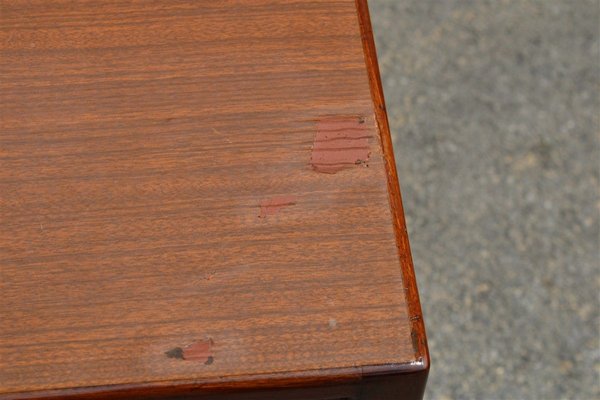 Small Vintage Walnut Desk with Laminated Top & Brass Tips by Gio Ponti-EH-914221