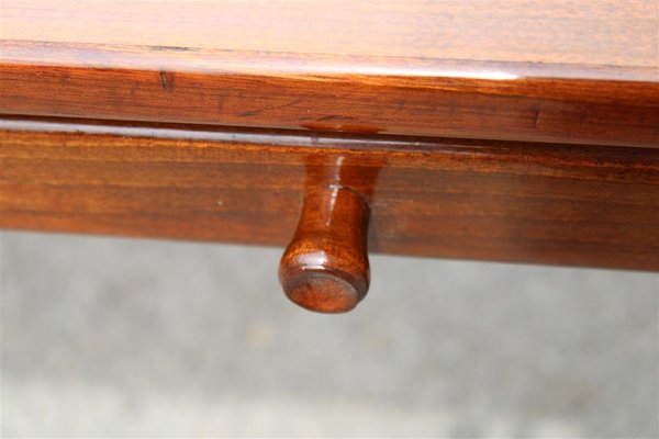 Small Vintage Walnut Desk with Laminated Top & Brass Tips by Gio Ponti-EH-914221