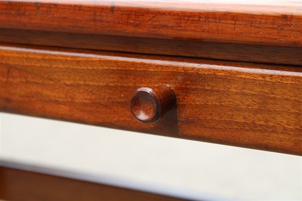 Small Vintage Walnut Desk with Laminated Top & Brass Tips by Gio Ponti-EH-914221