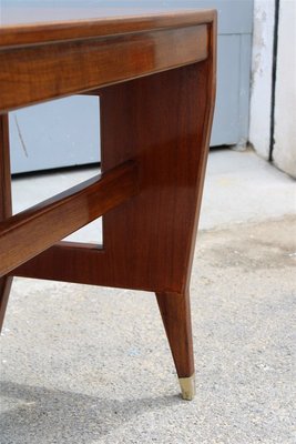 Small Vintage Walnut Desk with Laminated Top & Brass Tips by Gio Ponti-EH-914221