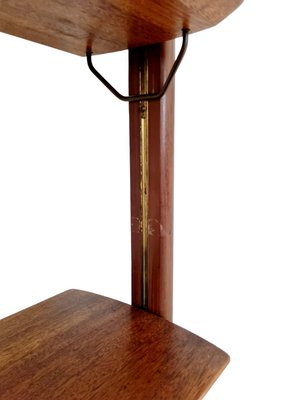 Small Walnut and Brass Wall Unit with Desk Function by William Watting for Fristho-LDW-2036129