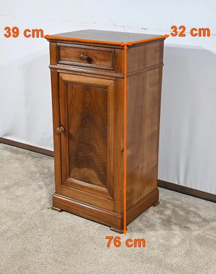 Small Walnut Bedside Table-RVK-1769692