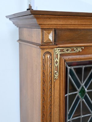 Small Walnut Wall Cabinet, 1920s-RVK-1735348