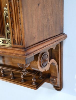 Small Walnut Wall Cabinet, 1920s-RVK-1735348