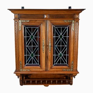 Small Walnut Wall Cabinet, 1920s-RVK-1735348