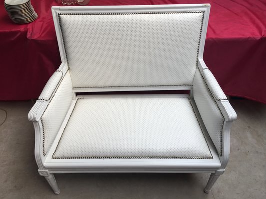 Small White 2-Seat Sofa, 1930s-WQQ-639209