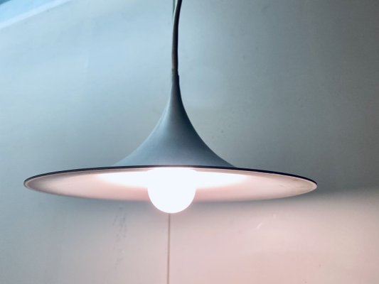 Small White Semi Ceiling Lamp by Claus Bonderup & Torsten Thorup for Fog & Mørup, 1960s-PYR-840843