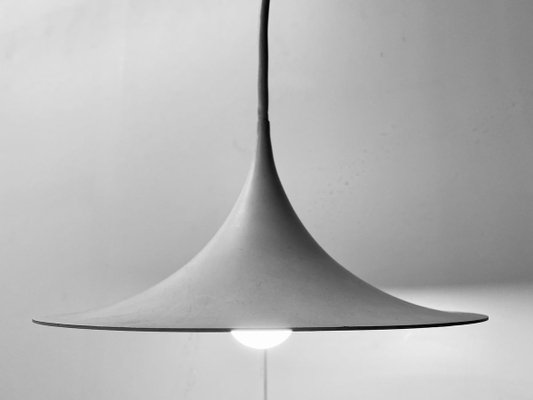 Small White Semi Ceiling Lamp by Claus Bonderup & Torsten Thorup for Fog & Mørup, 1960s-PYR-840843