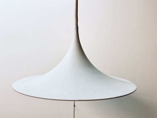 Small White Semi Ceiling Lamp by Claus Bonderup & Torsten Thorup for Fog & Mørup, 1960s-PYR-840843