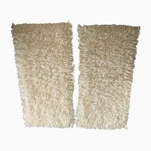 Small Woolen Rugs in Cream Color, 1970s, Set of 2-WQQ-1228967