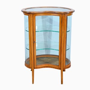 Small Yellow Mahogany Rognon Display Case, 1910s-RVK-1735248