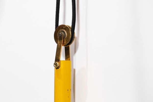 Small Yellow Swing Wall Lamp Attributed to Stilnovo, 1950s-YU-1173825