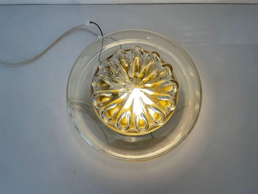 Smoke Bubble Glass Ceiling Flush Mount Lamp or Wall Sconce from Peill & Putzler, Germany, 1960s-RDS-1147898