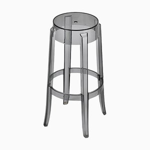 Smoke Grey Charles Ghost Stool attributed to Philippe Starck for Kartell, Italy, 1990s-JDR-1446870