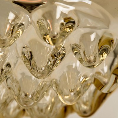 Smoked Brown Glass and Brass Pendant Lights attributed to Peill & Putzler, 1960s, Set of 2-VDW-1419005