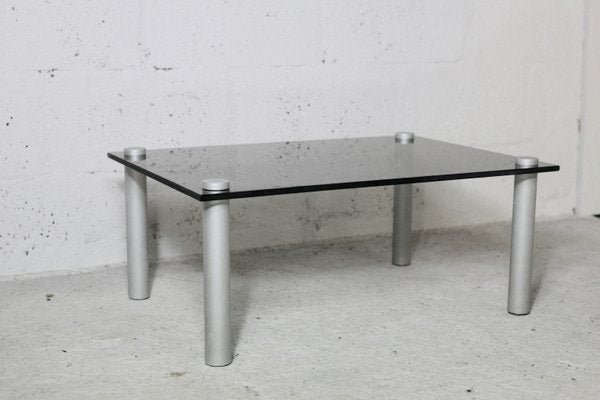 Smoked Glass Coffee Table, 1970s-MAO-850738